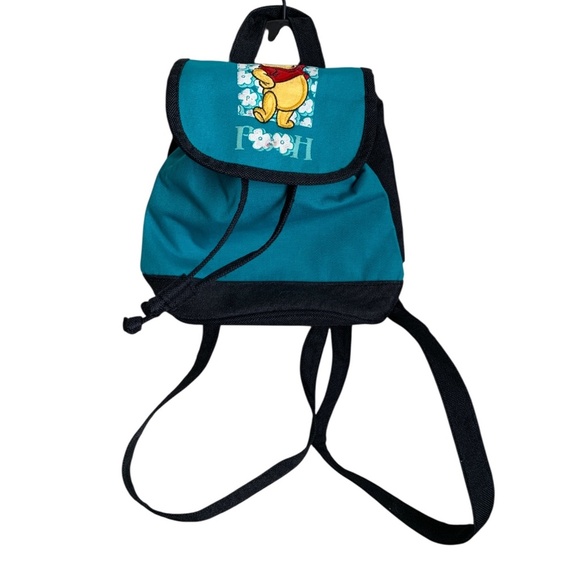 Vintage Y2K 90s Embroidered Disney's Winnie the Pooh Mini Backpack Purse - Picture 1 of 8